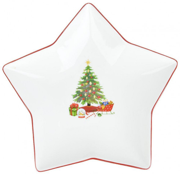 Тарелка NOUVELLE HOME Тарелка фигурная &quot;Magic of christmas&quot; 25х24х4см 1620121