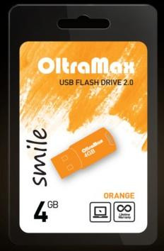 USB флэш-накопитель OLTRAMAX 4GB Smile USB2.0 оранжевый