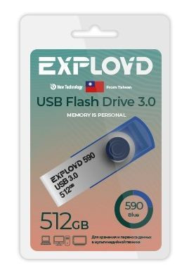 USB флэш-накопитель EXPLOYD EX-512GB-590-Blue USB 3.0