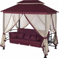 Качели УДАЧНАЯ МЕБЕЛЬ Беседка-качели Пальмира винный A31.T02