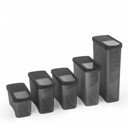 Набр емкостей АЛЬТЕРНАТИВА М9116 Лайн для сыпучих продуктов (графитовый) (Стандарт качество)