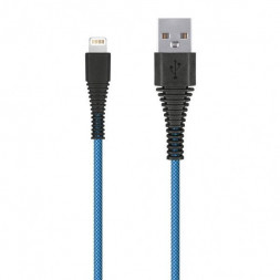 Кабель SMARTBUY (iK-520n-2 blue) USB - 8 pin, &quot;карбон&quot;- 2.0 м,синий