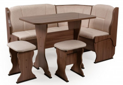 Кухонный уголок БИТЕЛ Кухонный уголок &quot;ОРХИДЕЯ&quot; -ОДНОТОН (ШИМО ЯСЕНЬ ТЕМНЫЙ, ФЛОК карамель)