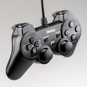 Геймпад DIALOG GP-A17 Action - вибрация, 12 кнопок, PC USB/PS3, черный