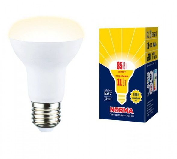 R (Рефлекторы) VOLPE (UL-00005774) LED-R63-11W/3000K/E27/FR/NR