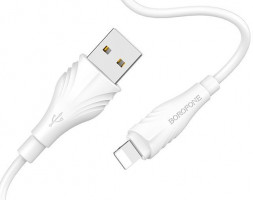 Кабель 8 Pin BOROFONE (6931474700421) BX18 USB-Lightning 8 Pin 2.A 1M - белый