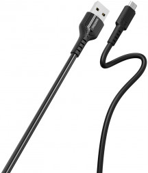 Кабель SMARTBUY (iK-12-S33b) S33 MicroUSB черный, 4 А, мощь, TPE, 1 м