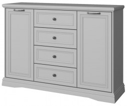 Модульная мебель АНРЭКС VALENCIA Тумба 2D4S. Цвет СЕРЫЙ (3 уп.)