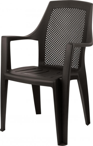 Кресло DECORONA DC628920011 DeVeranda садовое 580x625x880 мм, квадратная сетчатая спинка, теплый орех DECORONA DC628920011 DeVeranda садовое 580x625x880 мм, квадратная сетчатая спинка, теплый орех