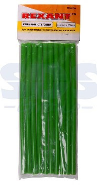 Клеевой стержень REXANT (09-1202) клеевой стержень D=11.2мм L=270мм зеленый (10)