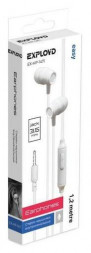 Наушники EXPLOYD (EX-HP-1471) 3.5mm/белый/1.2М/Easy
