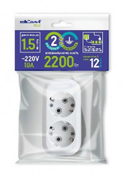 Удлинитель с заземлением DUWI 28616 5 2 гнезда 1,5 метра с/з