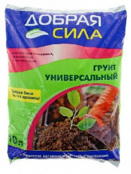 Грунт ДОБРАЯ СИЛА Грунт универсальный для комнатных, оранжерейных и декоративных растений 10 л