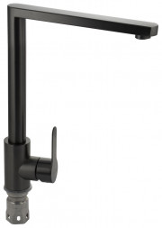 Смеситель для кухни MAGNUS 9116 Смеситель кухонный ГРАФИТ, Г-образный гусак, из нержавеющей стали марка 304
