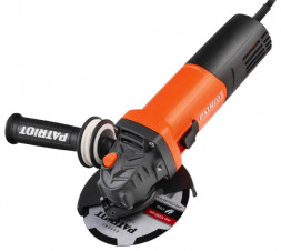 УШМ PATRIOT 110301127 AG 126E, тонкий корпус, пылезащищенная. Вт, Диск 125 мм