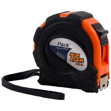 рулетка PARK TM29-7525 рулетка с фиксатором, прорезиненный корпус, 7,5x25мм (353029)