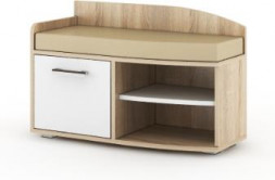 BONMEBEL Тумба Виктория 25 - дуб сонома-белый/КЗ бежевый (2 кор.)