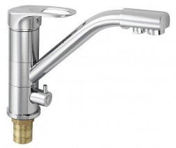 Смеситель для кухни MAGNUS 8258 Смеситель кухонный классический, с переключением воды на корпусе шаровый, с двойным выпу