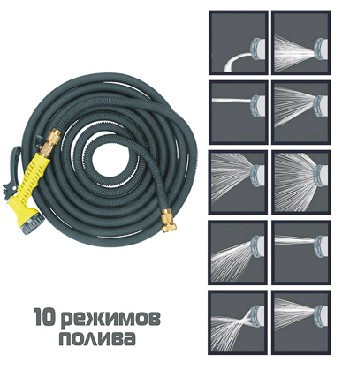Шланги и катушки INBLOOM Шланг растягивающийся, 15м, латекс, полиэстер, латунь 168-023