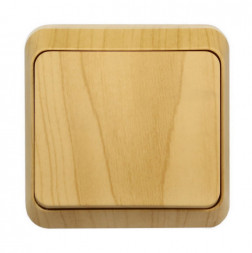 выключатель SMARTBUY (SBE-03lw-10-SW1-0) Юпитер, 1-клавишный, светлое дерево