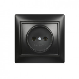 Розетка SMARTBUY (SBE-01b-10-S1-N-c) Венера, 1-местная, черный