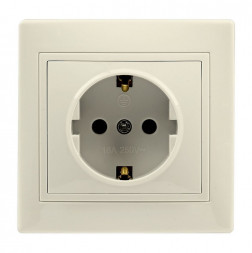 Розетка SMARTBUY (SBE-01i-16-S1-Z-c) Венера, 1-местная, бежевый