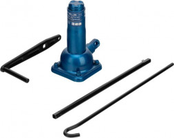 Домкрат STELS Домкрат механический бутылочный, 2 т, h подъема 270-485 мм, 2 части (домкрат, ручка) 50105