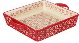 Форма для запекания BY COLLECTION Форма для запекания и сервировки квадр. с ручками, керамика, 31,5х25,5х6см, 2,4л, крас 826-359 826-359