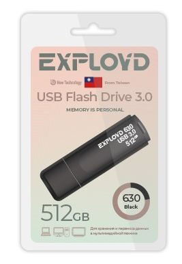 USB флэш-накопитель EXPLOYD EX-512GB-630-Black USB 3.0