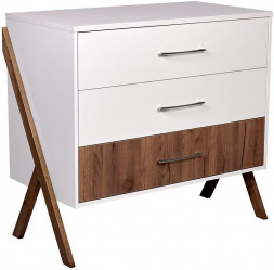 Мебель для новорожденных POLINI Комод kids Porto 2200 белый-дуб крафт (2 кор.)