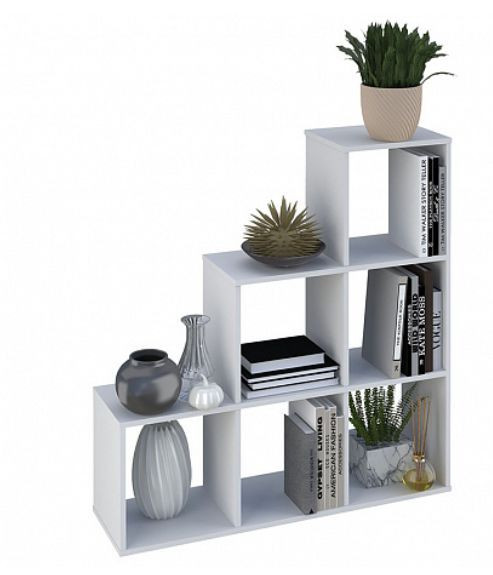 Стеллаж POLINI Стеллаж Polini Home Smart Каскадный 6 секций, белый (1кор)
