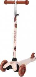 Самокат VELOBIBI 3-х колесный Megapolis (54*11*61-78см, кол. 120/76мм PU со светом) бежевый СМК-2107 ПП-00218754