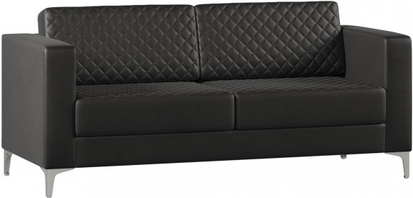 EVERPROF Aston Диван трехместный Экокожа Pegaso Черный