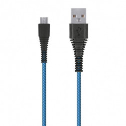 Кабель SMARTBUY (iK-10n-2 blue) USB - micro USB, &quot;карбон&quot;- 1.0 м, , синий