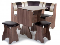 Кухонный уголок БИТЕЛ Кухонный уголок ТЮЛЬПАН мини -КОМБИ (ШИМО ЯСЕНЬ ТЕМНЫЙ, С.-221 + С.-101)