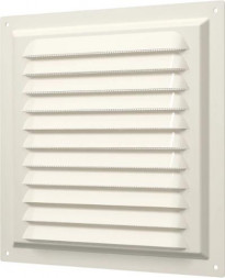 Решетка ERA 2020МЭ IVORY, Решетка вентиляционная с покрытием полимерной эмалью, с сеткой 200х200, Сталь (4)