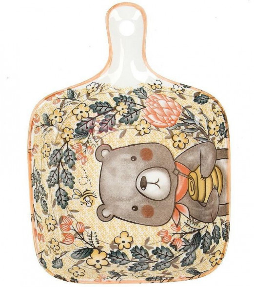 Блюдо NOUVELLE HOME Блюдо &quot;Kawaii Forest. Bear&quot; 20*15*4,5см. (min 12) (без индивидуальной упаковки) 9902971