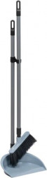 Набор для уборки VIOLET &quot;Эталон&quot;, совок овальный и щетка (серо-синий) 950149