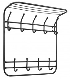 Вешалка настенная ИСТОК Вешалка настенная 2-х ярусная &quot;Комфорт&quot; 5/4 кр. арт.ВНК542 (2 шт/уп), цв.черный