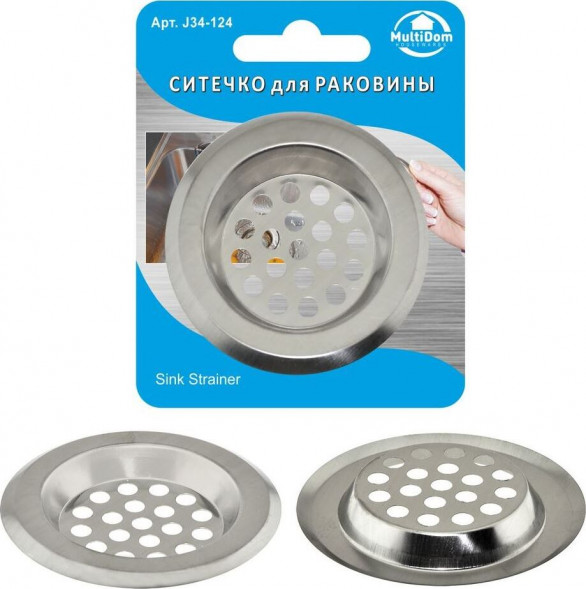 Ситечко д/ раковины MULTIDOM Ситечко д/ раковины D 6 см (в упак) J34-124 MULTIDOM Ситечко д/ раковины D 6 см (в упак) J34-124