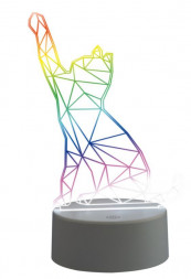 Светильник декоративный UNIEL (UL-00007419) ULI-M501 RGB/3AAA CATTY/WHITE