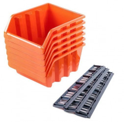 Набор для метизов BLOCKER BR3753ОР средние лотки с планкой (6 шт.) оранжевый