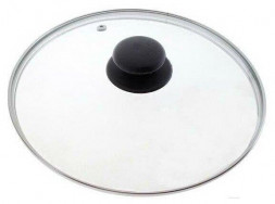 Крышка MALLONY Крышка с ручкой стеклянная 28см., с метал/обод, паровыпуск, низ. (987019)