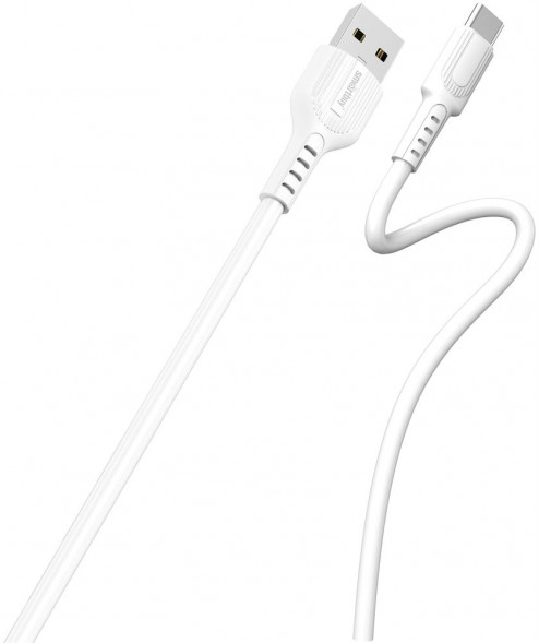 Кабель SMARTBUY (iK-3112-S33w) S33 Type C белый, 5 А, мощь, 1 м, TPE