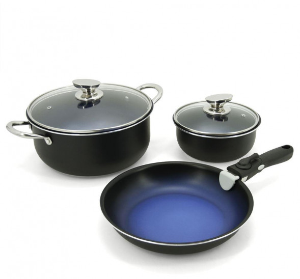 POMIDORO POMI D&#039;ORO P640557 Comodo set Набор посуды для приготовления со съемной ручкой