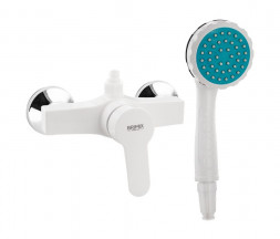 Смеситель в ДУШ BRIMIX 594 Смеситель в ДУШ , шаровый из высокопрочного пластика АБС - БЕЛЫЙ