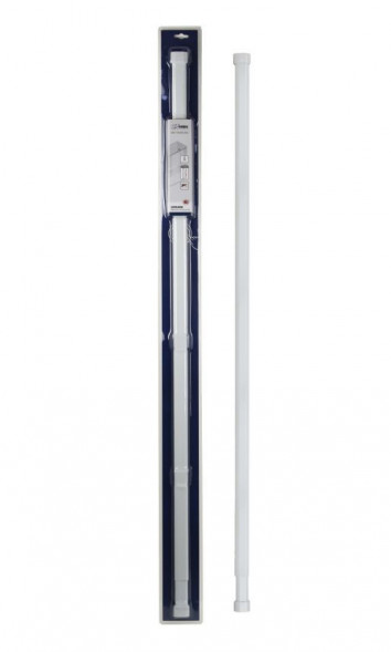 Карниз в ванную GFMARK 100015 Карниз в ванную телескопический 1200 х 2200 мм , прямой белый из алюминия , овальная труба