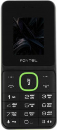 Телефон мобильный FONTEL FP210 черный-зеленый FONTEL FP210 черный-зеленый