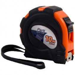рулетка PARK TM30-10025 рулетка с фиксатором, прорезиненный корпус, 10x25мм (353030)