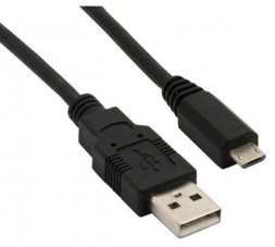 Кабель VS (U010) USB2.0A вилка-MicroUSB вилка, 1,0 м черный